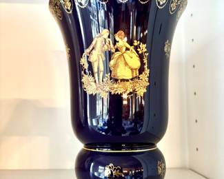 Vintage Limoges Cobalt Vase