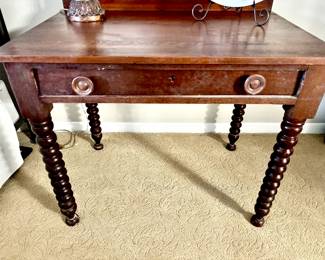 Antique Writing Desk With BarleyTwist Legs