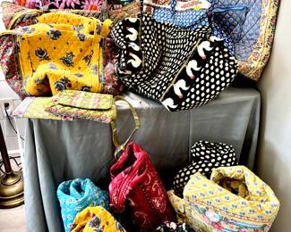 Large collection of Vera Bradley bags and Garment Bags