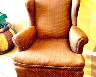 Pair Queen Anne Leg Wingback Chairs