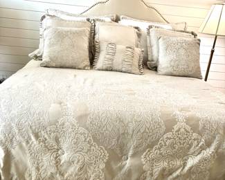 Elegant Upholstered King Headboard 