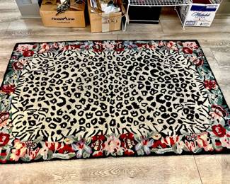 Animal Print and Flowers Rug