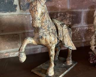 cast iron warrior horse