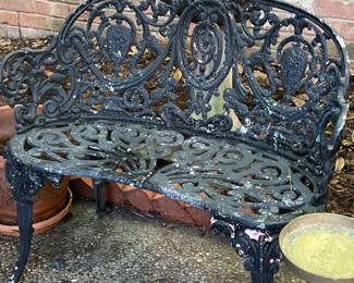 cast iron bench