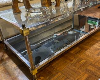 MCM glass coffee table