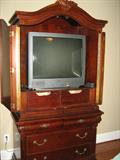 There are two shelves that can be put back in to replace the televison.