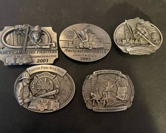 American Firefighter commemorative belt buckels