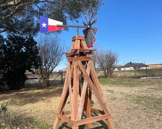 Scott Rustic windmill with Texas theme