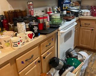 Packed Kitchen with so much overflowing items