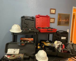 Hard Hats, Power Tools and cases