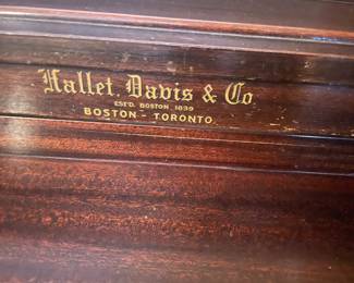 vintage Hallet, Davis & Co of Boston.  Hallet, Davis pianos are top tier pianos from the German engineering designs and highest quality hammers to the precise, consistent touch of the finely tuned action.
