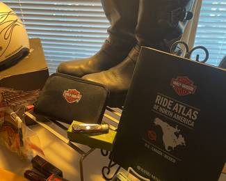 Harley Davidson Ride Atlas of North America, Leather touring Boots 