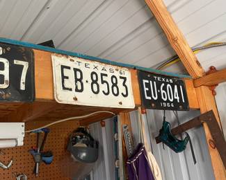 Vintage Texas license plates 1956-1964 years