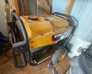 CAT RP 3600 generator portable generator that can be used to power appliances like microwaves, refrigerators, and TVs. 4.5 gallon Tank