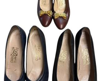 3 Pairs Womens Ferragamo Shoes 9AA