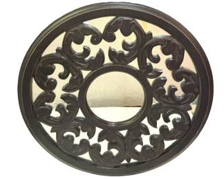 Ornate Black Wall Mirror