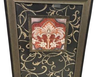 Framed Kashmir Motif by Shelby