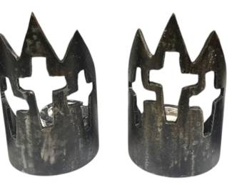 Heavy Metal Cross Candle Holders
