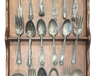 Silver Plated Flatware on Display