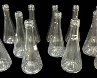 14 Clear Glass Bottles