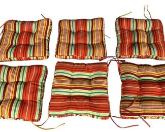 Colorful Striped Chair Cushions