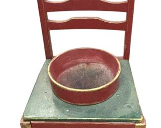 Vintage Painted Wood Chair Planter