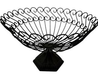 Black Metal Pedestal Bowl