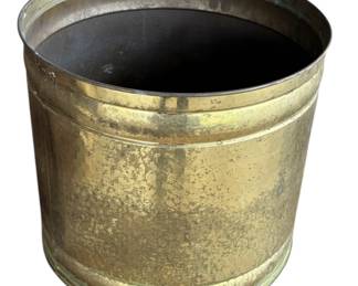 14 Round Gold Metal Planter