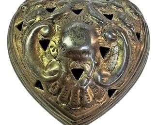 Heart Shaped SilverPlated Trinket Box