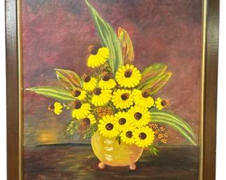 Signed Daisy Original Painting