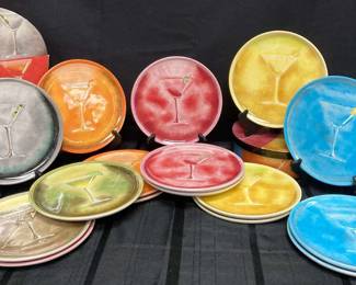 CT559Fun Contemporary Cocktail Plates