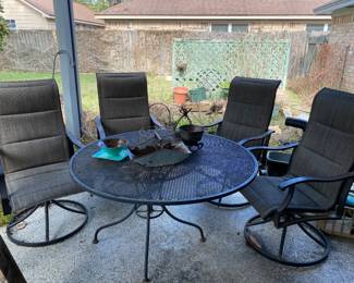 Wrought Iron Patio Table and Chairs
