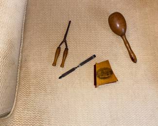Have You Every Seen An Antique Moustache Curler? You Have Now. First Item On The Left. 