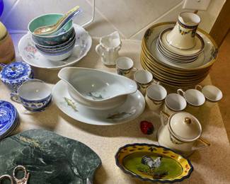 Limoges Gravy Boat, Serving Bowls