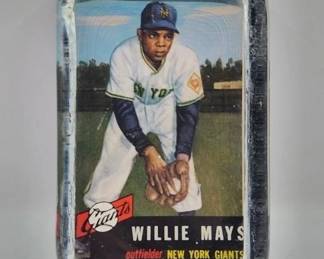 1953 TOPPS WILLIE MAYS CARD CUSTOM MADE PAPER WEIGHT. SUPER COOL