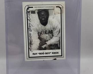 RAY KNOX SIGNED CARD. VERY RARE