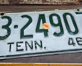 VINTAGE LICENSE PLATE