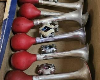 VINTAGE BOX BICYCLE HORNS