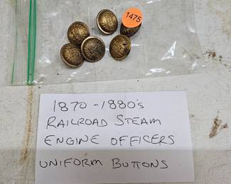 ANTIQUE RAILROAD OFFICERS UNIFORM BUTTONS