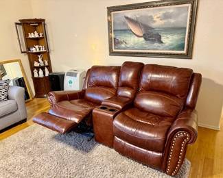 Leather Glider/Rocking Recliner $275