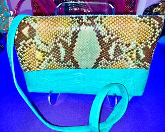 Nancy Gonzales Python & Alligator Handbag