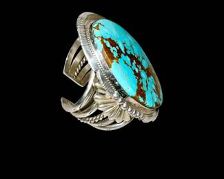 Navajo Royston Turquoise & Sterling Silver Cuff Bracelet
