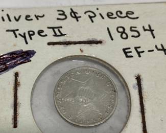1854 Silver III Cent Piece