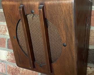 Art Deco Speaker Box with Vintage Speaker