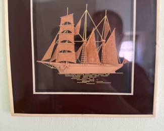 Diorama Sailing Ship Framed