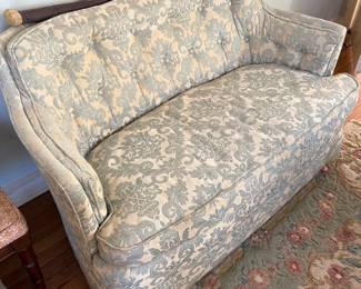 vintage floral curved back sofa 