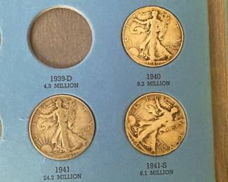 walking liberty half dollar 1940, 1941
