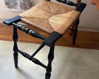 Hitchcock Rush Vanity Bench Black stool