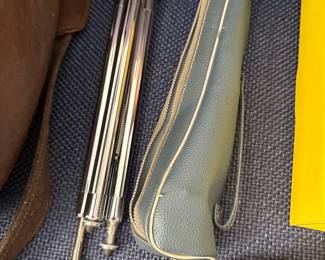 Vintage Tabletop Telescoping Chrome Tripod 10.5" - 42.5" w/ Case 