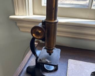 Leica Brass Microscope 